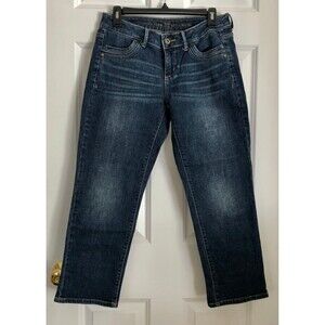 Jeans Simply Vera Straight Leg, Women's Size 6 Demin Dark Wash Blue Casual